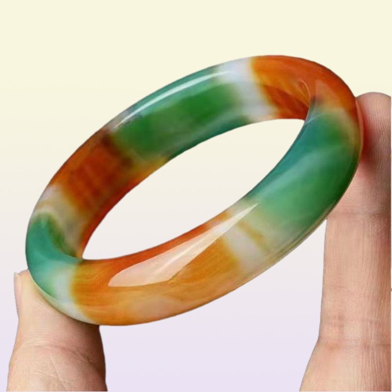 5663mm Natural Multicolor Chalcedon Bangle Ship Ping01228756347305871