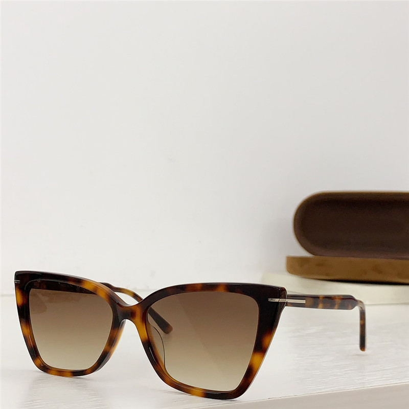 Nya modedesign män och kvinnor solglasögon 5843 kattögonformacetatplankram enkel och populär stil mångsidig utomhus UV400 -skyddsglasögon