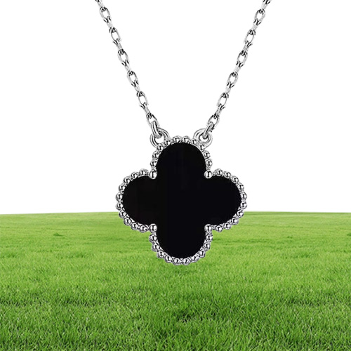 925 Silver 15mm Fashion Classic 4Four Leaf Clover Necklaces Pendants MotherofPearl Plated 18K for WomenGirl Valentine039s M6566454