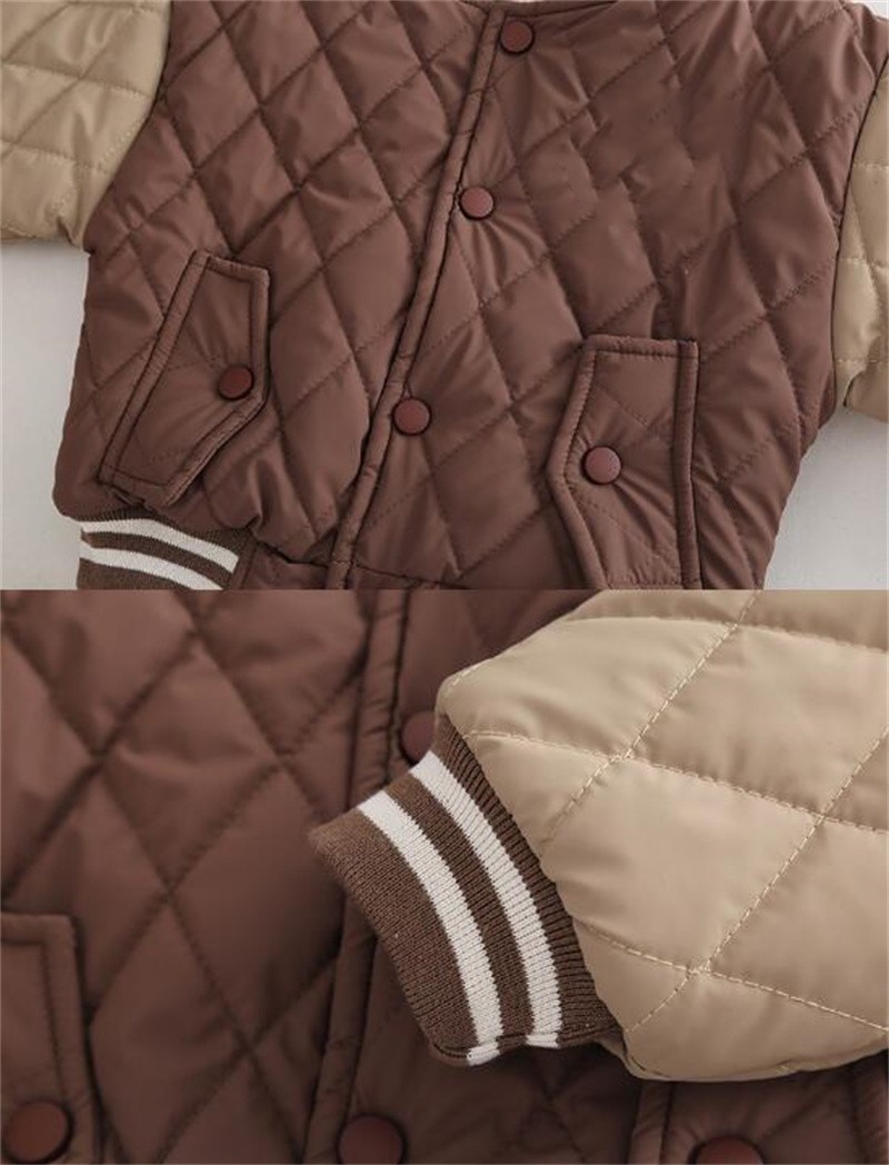 2024 Popularne mieszane kolory chłopców bawełniany płaszcz bawełniany kurtki dla dzieci zimowe ciepło zagęszczone bawełniane ubrania dla chłopców płaszcz chłopców