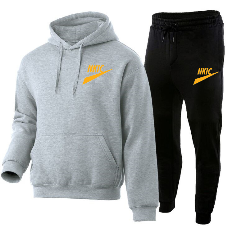 Herrmode -spårdräkt Hoodie Sport Pants Set Pullover tröja och jogging byxa kostym casual outwear kläder