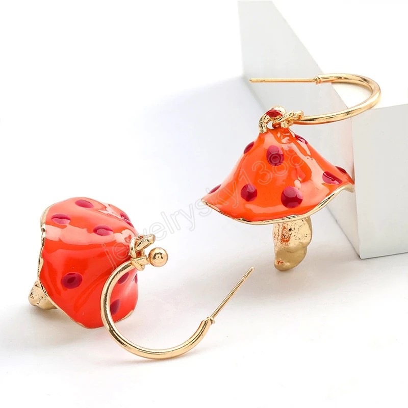 Mignon champignon pendentif boucles d'oreilles pendantes pour femmes filles créatif coloré boucles d'oreilles quotidien fête de mariage bijoux cadeaux