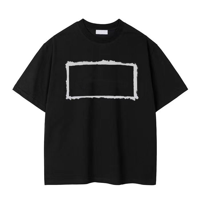 Designer Summer Men T Shirts Logo Letter broderad stjärna reflekterande runda nacke ren bomullsmän tee shorts ärm stor storlek 5xl