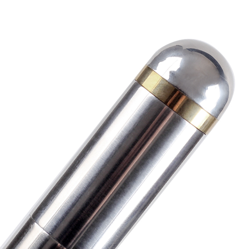 Cachimbos de aço inoxidável banhado a ouro tubo de charuto tubo único acessórios para ferramentas de charuto