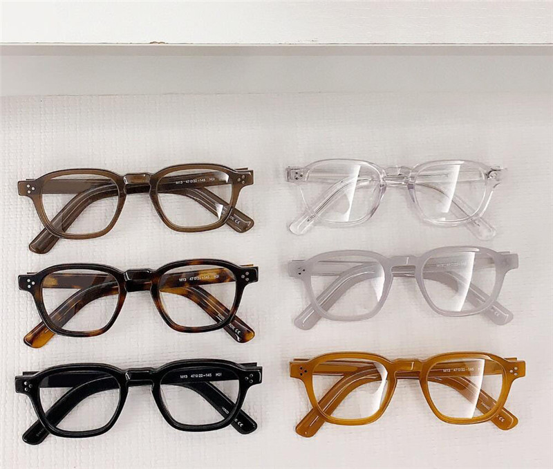 Nouvelles lunettes optiques design de mode monture carrée M13 en acétate lunettes haut de gamme de style simple et avant-gardiste avec boîte peuvent faire des lentilles de prescription