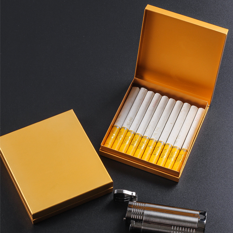 Smoking Pipes 20 pack of ultra-thin personalized men's cigarette boxes, creative moisture-proof and anti extrusion flip storage box