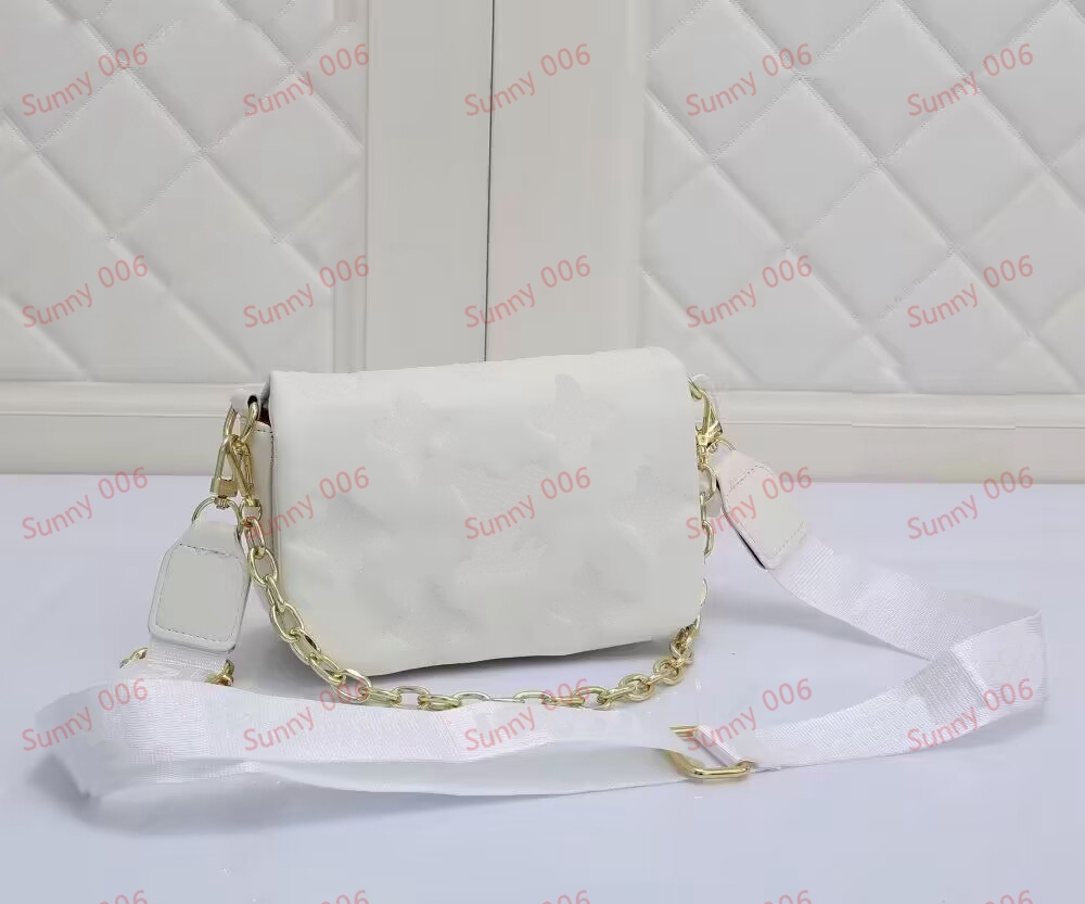 Geborduurde Cross Body Bag met sterbloempatroon Afneembare ketting Draagbare tassen Designer Pure Color Purse Luxe Mini Flap Money Bag