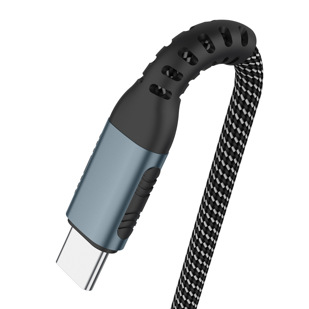 Super Fast Charging 100W 5A PD Cables Fabric Alloy flätad C till C Typ C USB-C-kabel för Samsung S10 S20 S22 S23 HTC LG 1M 2M 6ft