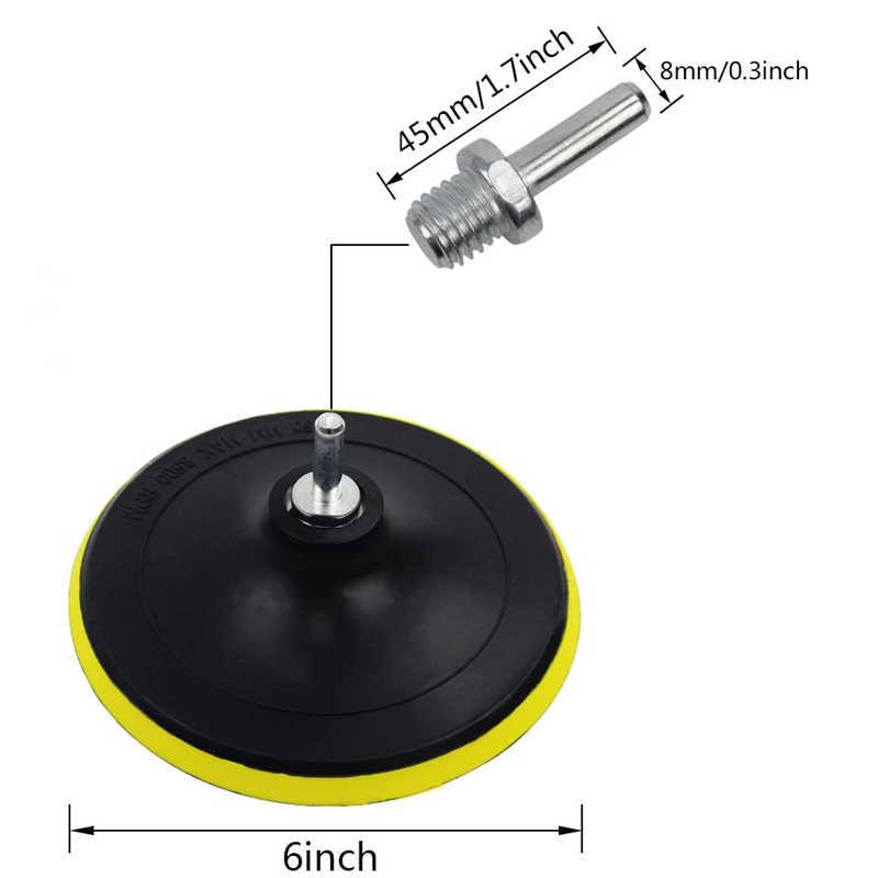 3/4/5/6/7 polegadas de carro de polimento de carro auto-adesivo Buffing Sponge Wool Wheel Polhol