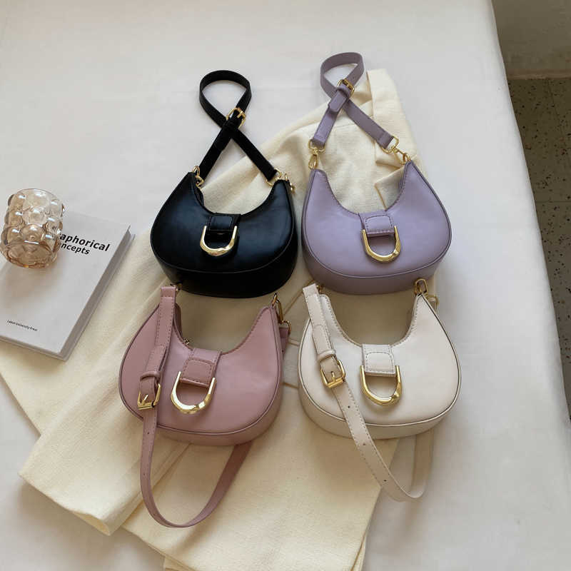 Shoulder Bags Jin YIde Saddle Crossbody Bags for Women 2023 Spring Luxury Designer Trend Leather Mini Simple Solid Handbags and Purses Purple