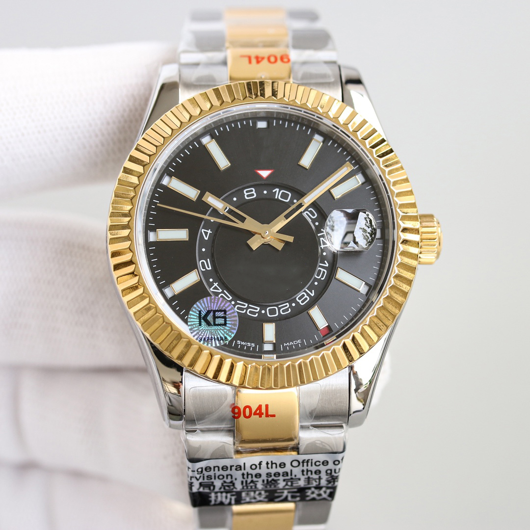 Sky Dweller AAA Смотреть высококачественные мужские часы Автоматические обмотки 42 -мм золотой сапфир полная функция Orologio Женские часы