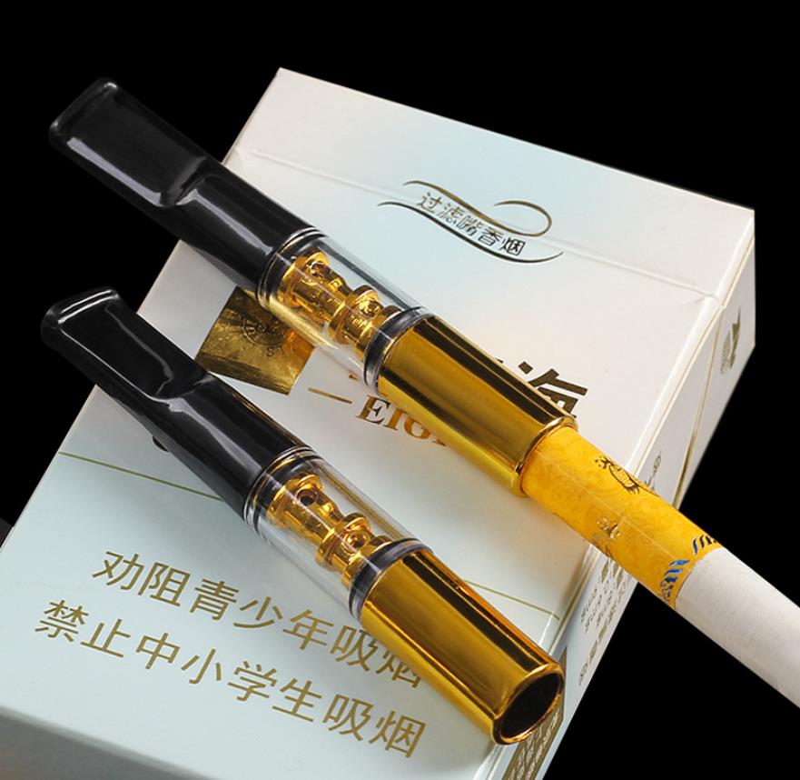 Smoking Pipes Cleaning type cigarette holder gold filter Filter cigarette holder circulating filter for men