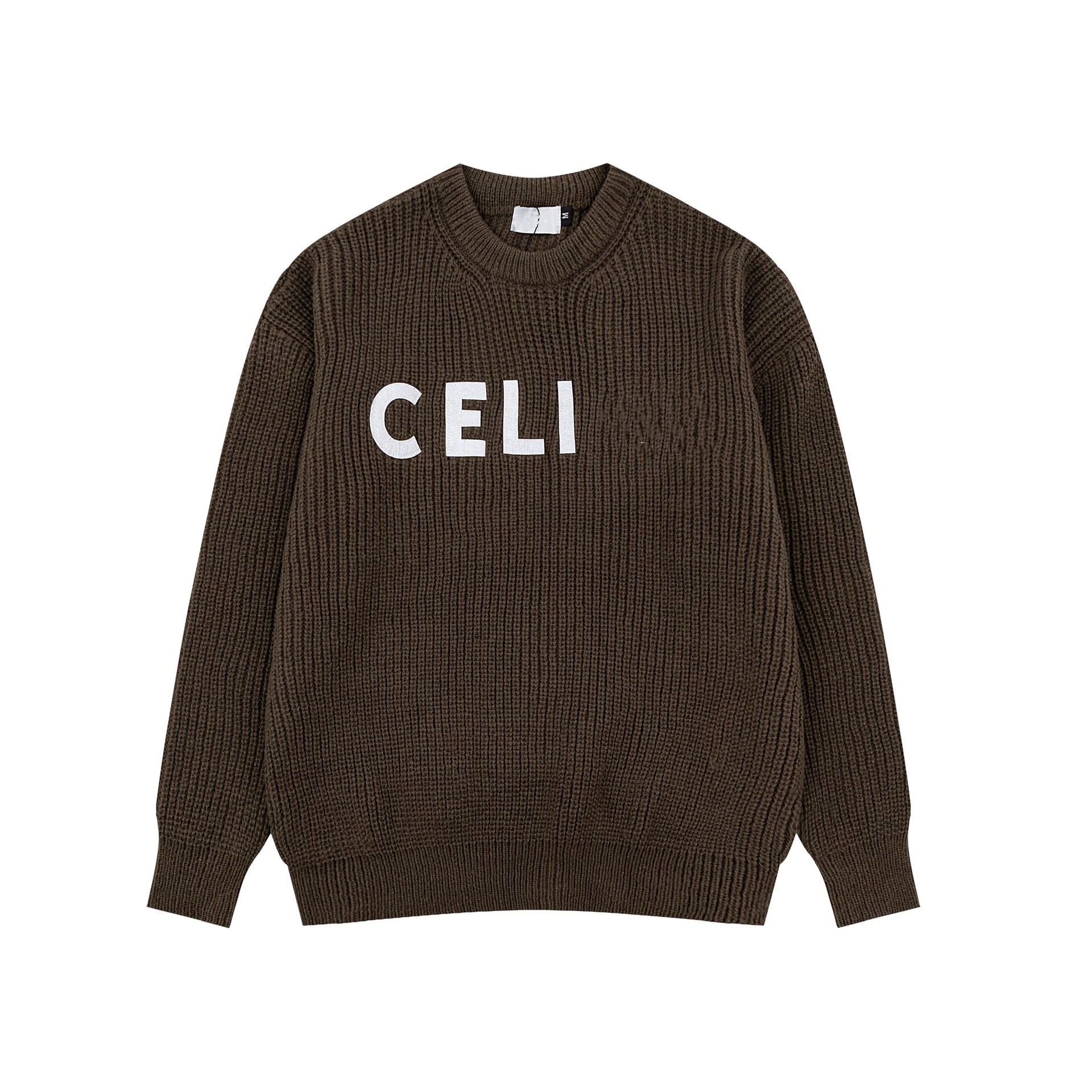 High Version Fashion Design Letter Crew-neck Casual Loose Knit Sweater for Men and Women and Couples