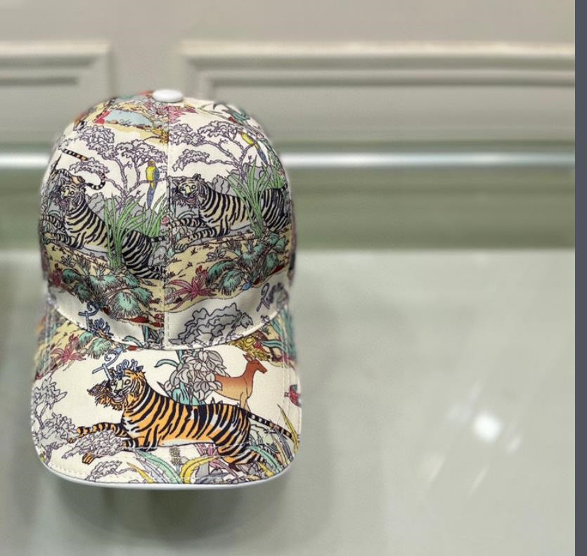 Cappelli da ballo da baseball tela tappeti le cappelli donne e uomini designer 2023 Nuova tigre floreale tigre curva di mucca culla casetta Cap snapback Cap hip hop streetwear hat doni