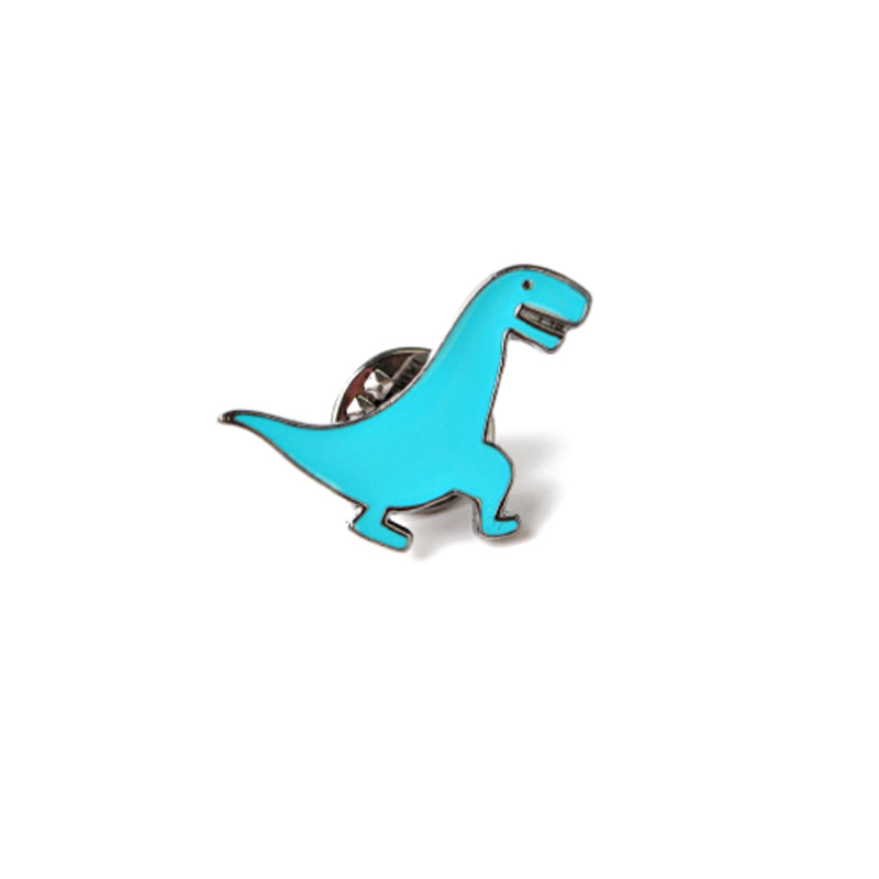 Piękne kreskówkowe zabawki Pinki z broszka dinozaur dinozaura Koszulka dżinsowa kurtka dla kobiet dzieci prezent emalia broszki zwierzęce przyciski odznaka klapa