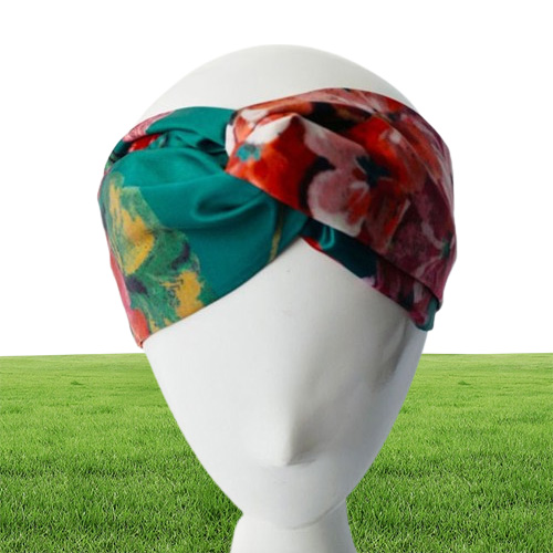 Projektantka jedwabna opaska na głowę Women Girl Hair Pairs Retro Turban Letters Head Prezenty dla kobiet Hummingbird G2204153Z2346291