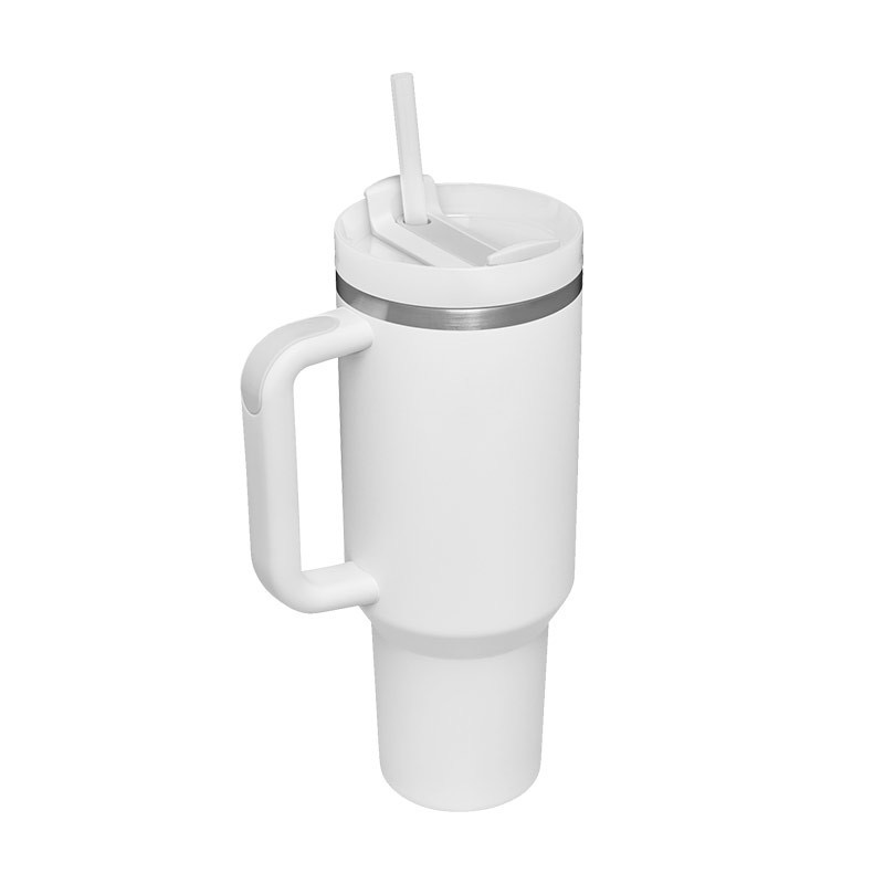 Stock entrepôt 40 oz Tasses Sublimation Tumbler Avec Poignée Couvercles Paille En Acier Inoxydable Café Grande Capacité Bière Vin Bouteille D'eau Camping Tasse Boisson 2 Génération mer B5