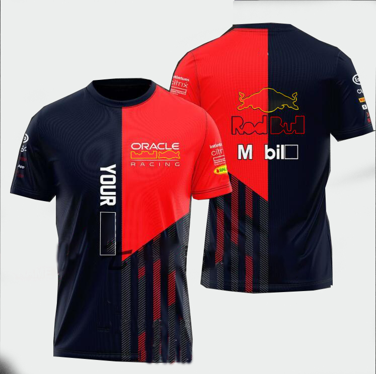 new f1 formula one team polo suit summer breathable lapel T-shirt same custom