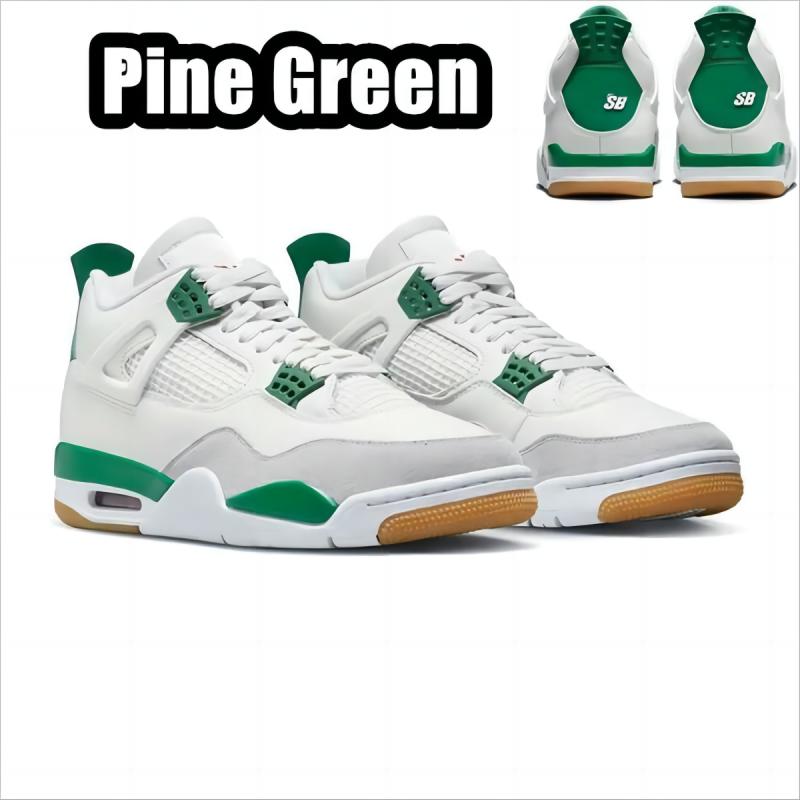 Luxury Jumpman 4 4s OG Mens Basketball Designer Shoes University Blue White Oreo Black Cat Black Canvas Sail metallic purple Red pine green SB with QC