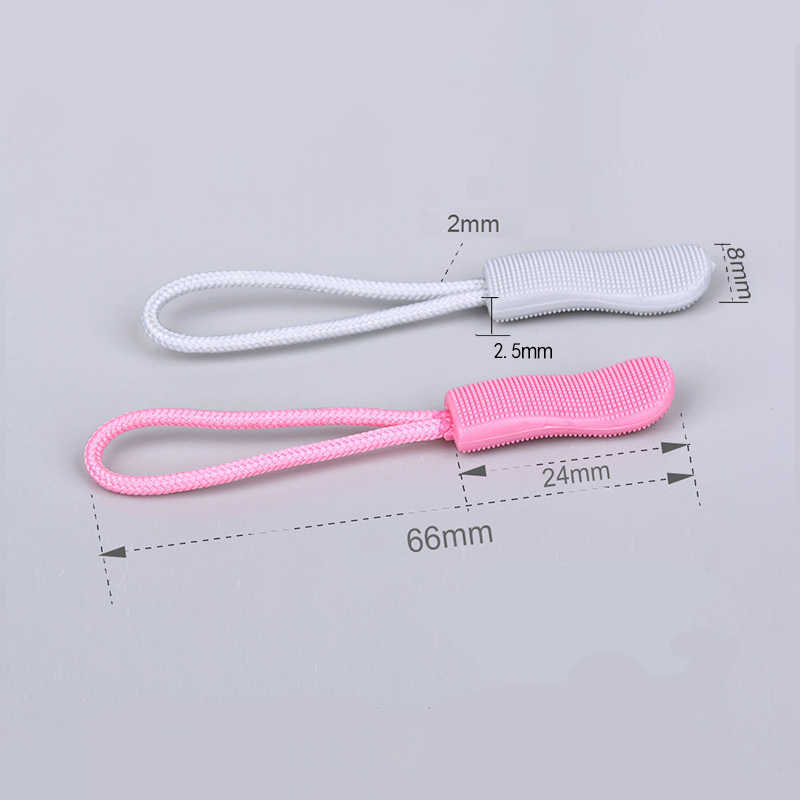 Nuovo 10/Zipper Pull Puller End Fit Corda Tag Clip di ricambio Fibbia rotta Fixer Zip Cord Tab Borsa da viaggio Valigia Tenda Zaino