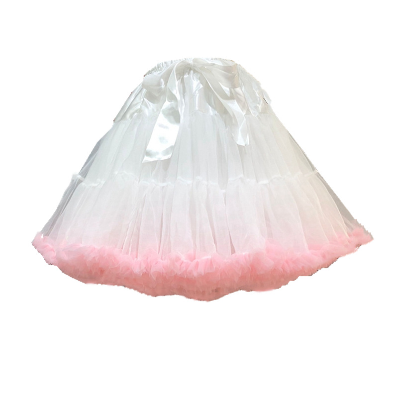 Kobiety Lolita Crinoline Wewnętrzna zgiełk Cosplay Puffy spódnica Petticoat pod sukienką ślubną Underskirt