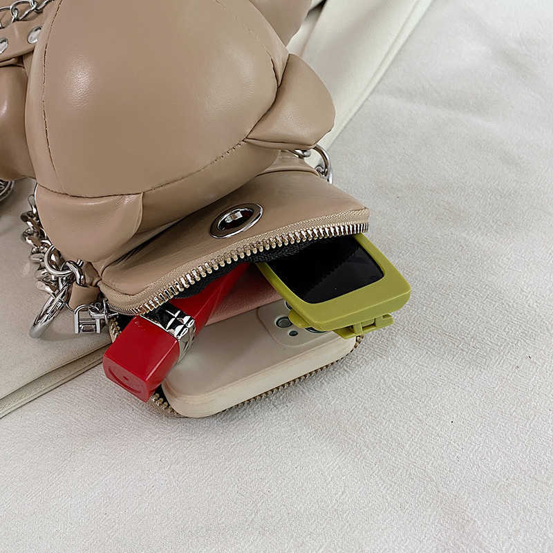 Shoulder Bags Brand Winter Mobile Phone Bags for Women Fashion Puppet Purse and Handbag Designer Shoulder Bag Cute Crossbody Bag Chain Satchel