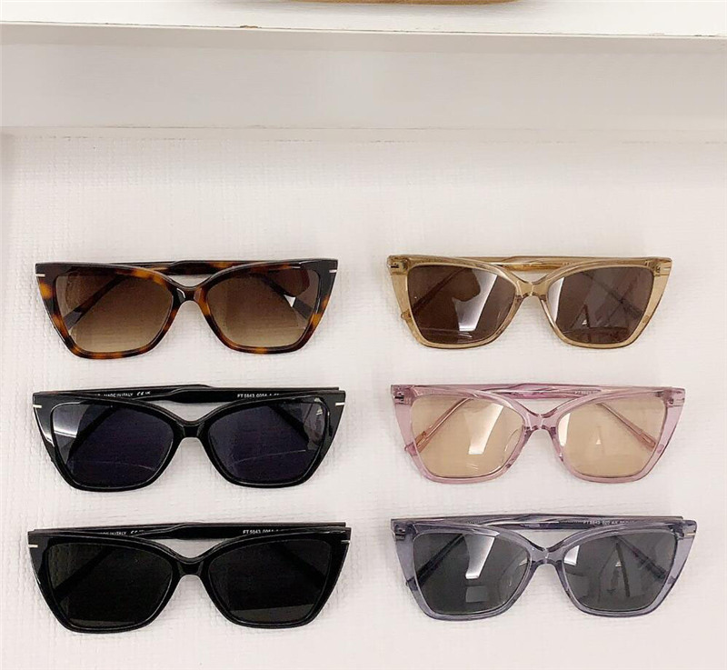 New fashion design men and women sunglasses 5843 cat eye shape acetate plank frame simple and popular style versatile outdoor UV400 protection glasses