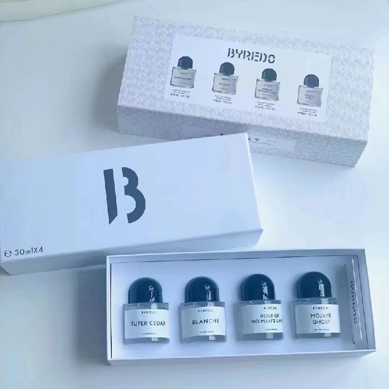 Byredo Parfüm 30ml* Set No Mans Land Blanche Süper Sedir Mojave Ghost 4 1 Parfum Koku Sprey Hediye Kutusu OEM