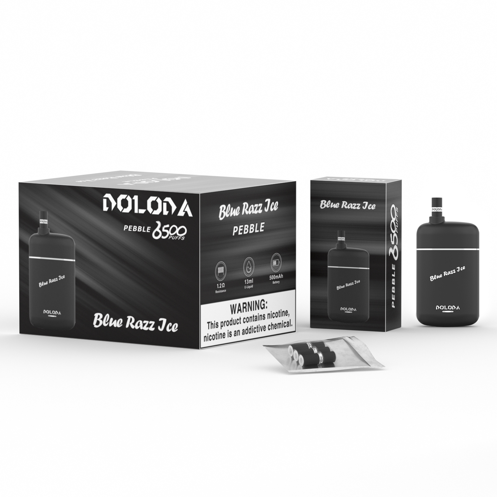 Envio 24 horas DOLODA Original de fábrica 6500 cigarros eletrônicos descartáveis 13ml 10 sabores 1,2 ohm recarregável 0% 2% 3% 5% V ape Box