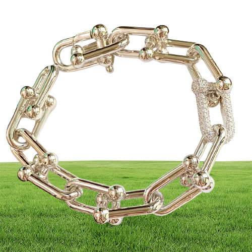 Bracelet de luxe pour femme en forme de U, style à enroulement, série de maillons de chaîne incrustés de diamants en cristal, musthave simple et élégant 1679211