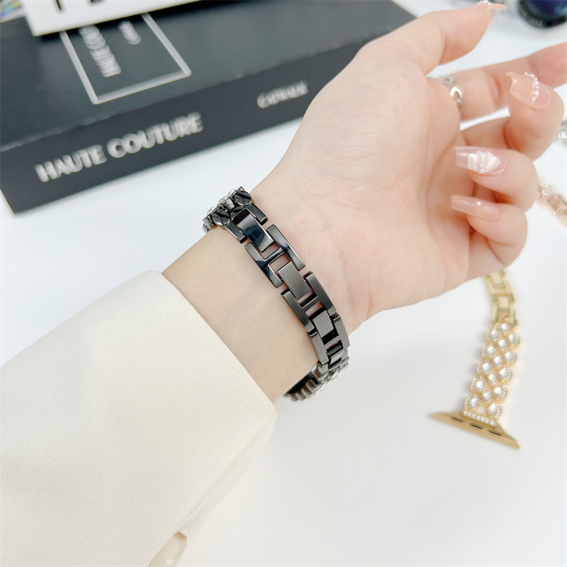 Luxury Diamond Bracelet Metal Watch Strap For  Watch Band 49mm 44mm 42mm 41mm 40mm 38mm Ladies Watchbands Iwatch 8 Ultra 7 SE 6 5 4 3 Series Wristbands Accessories