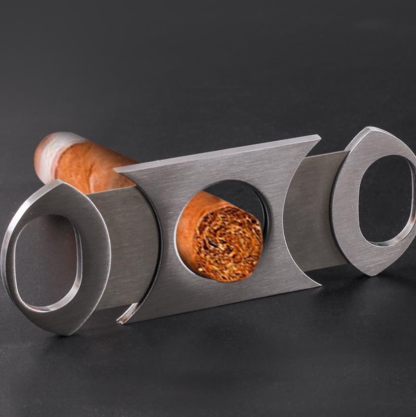 Rökande rör bärbart rostfritt stål dubbelkantad cigarrblad med skarpa cigarrtillbehör