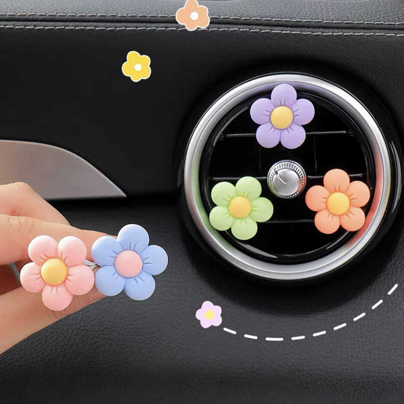 Little Flower Car Outlet Vent Clip Liten Daisy Air Conditioning Clip Car Interior Decoration Gift for Girl 3/Set