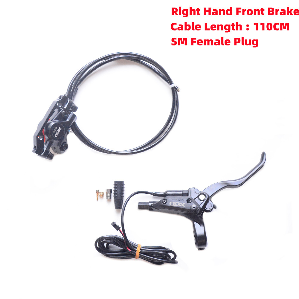Xod e-cykelbroms SM Kvinnlig plugg Avstäng av strömbromsar rör oljelängd 1100mm fram /2100 mm bak för elektrisk cykelskoter
