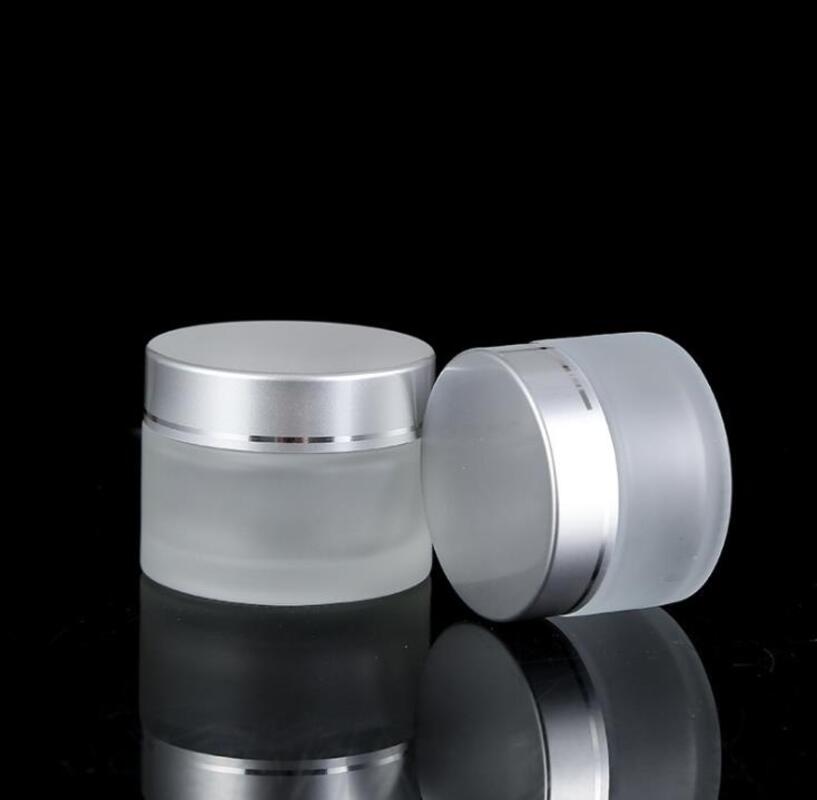 5G 10G 15G 20G 30G 50G Travel Mini Cream Glass Jar Clear Glass Pojemnik ze złotą czarną srebrną czapką Opakowanie kosmetyczne