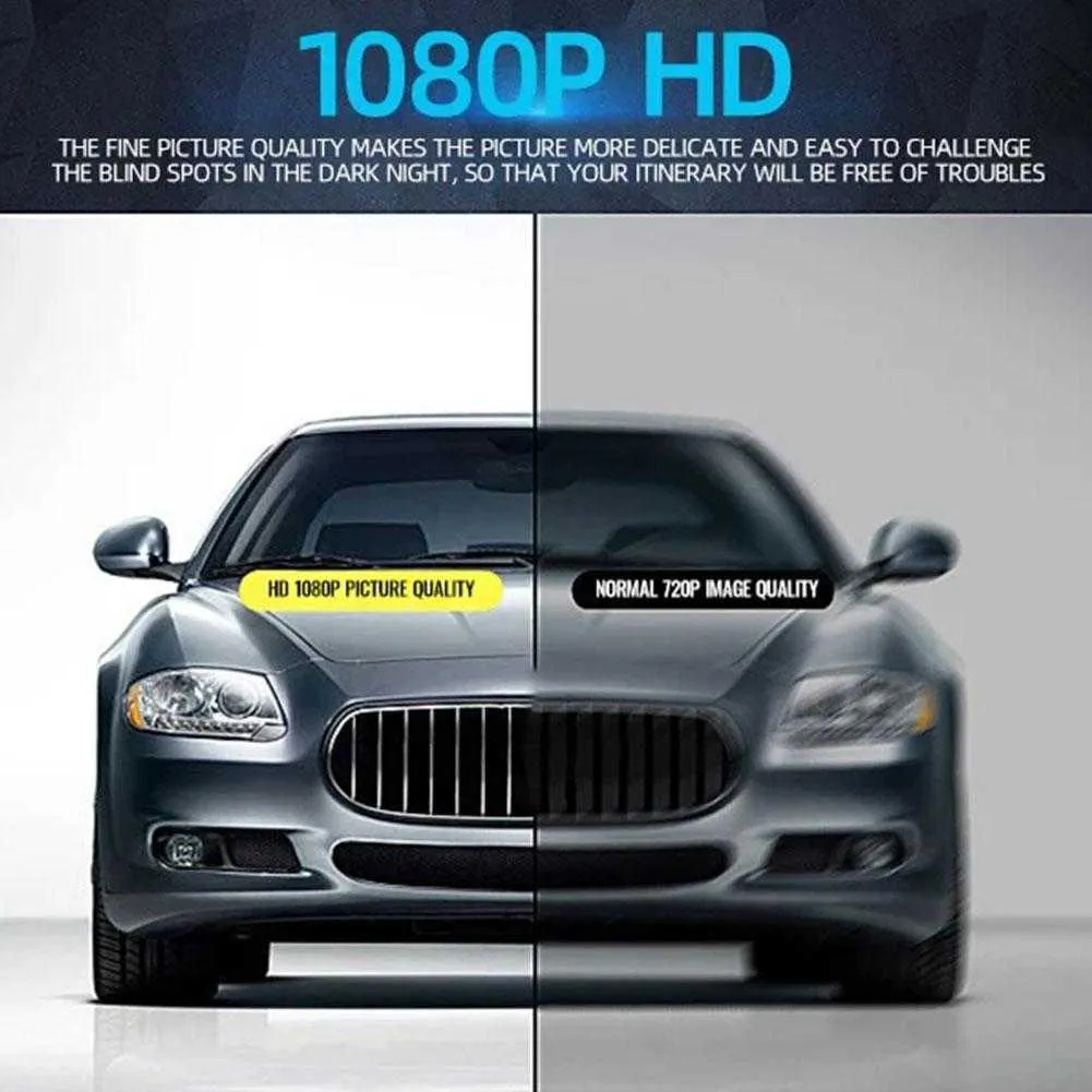 V1 4 tum ips pekskärm Dash Cam 1080p bil DVR Dual Lens Dash Camera Dashcam vidvinkelvideoinspelare bakre kamera nattvision