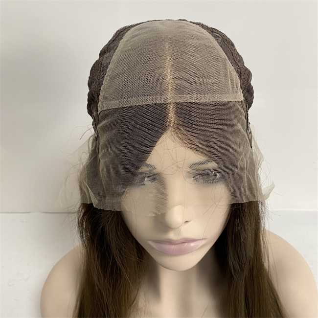 Mongolskie dziewicze ludzkie włosy Kosher Peruki Sily Prosta Ombre Kolor T2/6 Żydowska peruka dla białych kobiet