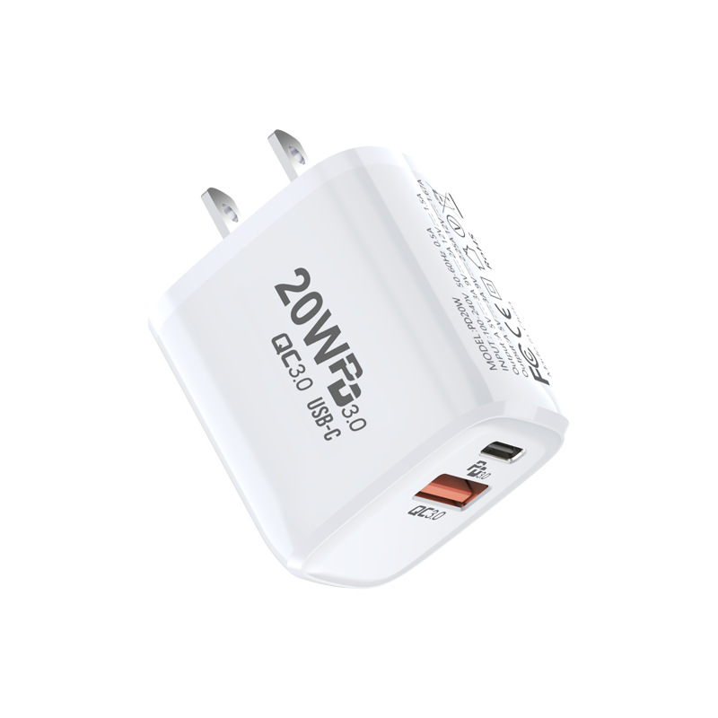 PD 20W Адаптер быстрого зарядного устройства QC3.0 USB C Quick Charger Dual Ports USB Тип C Chargers Adapter US EU UK Plug For Apple iPhone 14 13 12 11 Pro Max Sag Sag