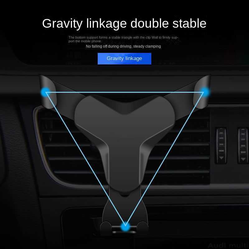 New Gravity Car Holder Air Vent Clip Mount Universal Phone حامل GPS يدعم GPS Cell STAND ل iPhone 13 12 Samsung XIAOMI