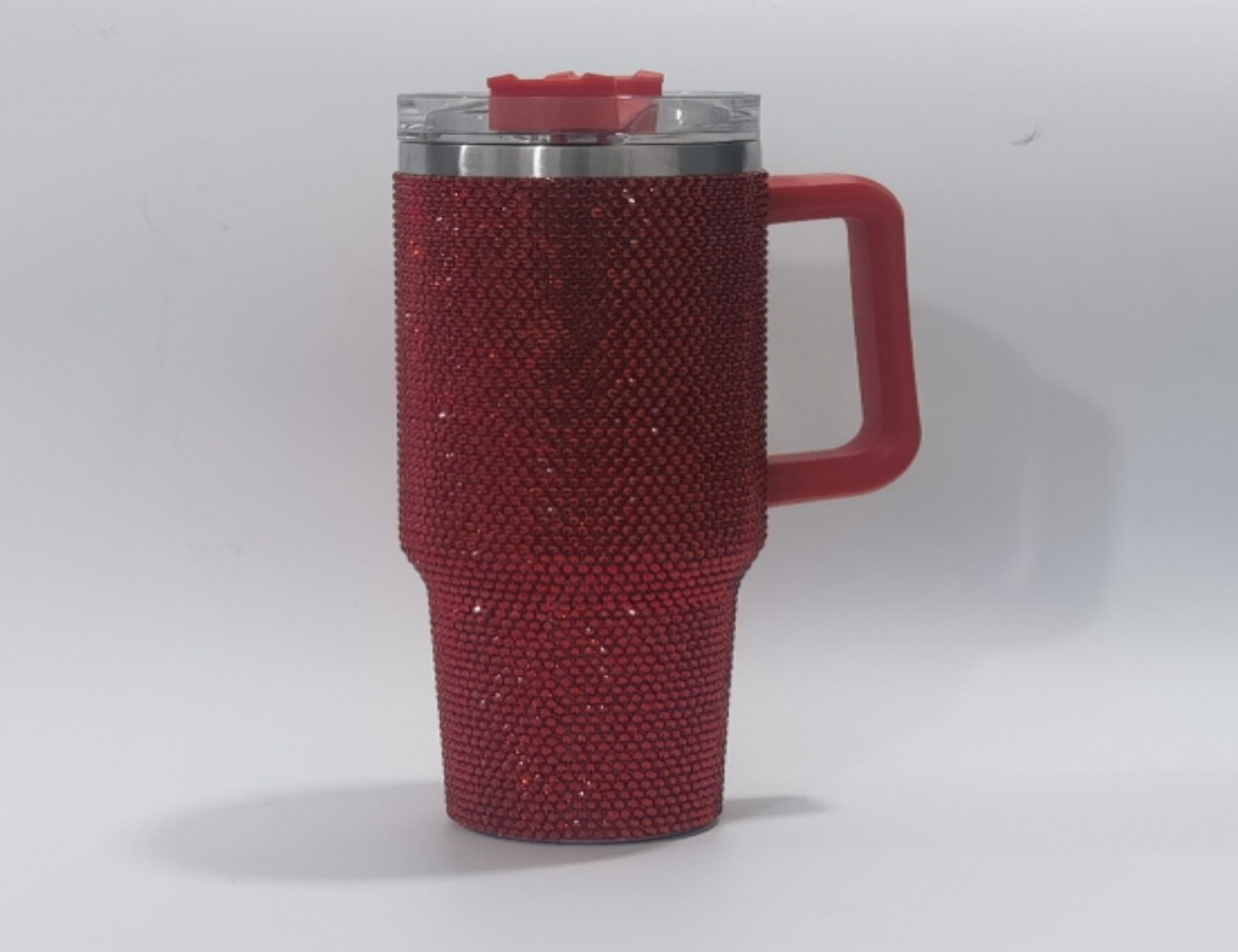 40oz Diamond Tumblers Cups With Handle Lids and Straw Stainless Steel Insulated Tumblers Bling bling Car Travel Mugs Termos Water Bottles 0425 FY5717