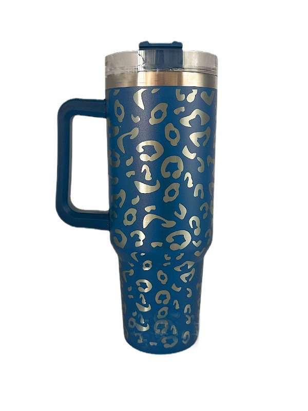 New Leopard Pattern 304 Stainless Steel Insulation Cup 40oz Handle Cup Car Cup High Capacity Beer Cup9705770195r