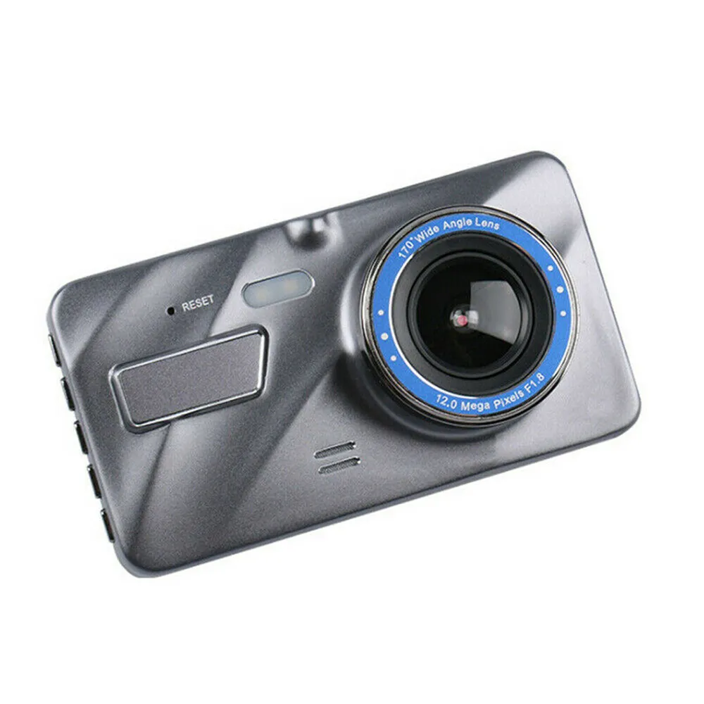 A10 4 tum HD 1080p Dual Lens Car DVR Video Recorder Dash Cam Smart G-Sensor Bakkamera 170 graders vidvinkel Ultraupplösning