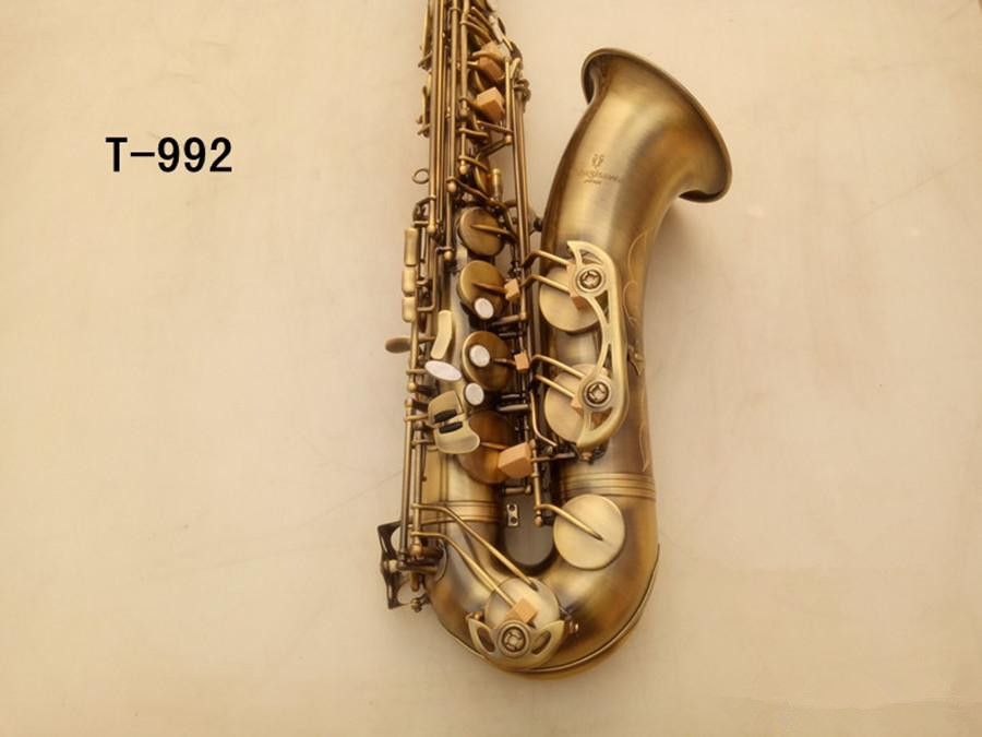 Japan Yanagisa New T-992 Saxofon Jazz under högkvalitativ BB Tenor Saxofon Antik koppar Mässing Sax Musik Woodwind Musikinstrument Professional Professional