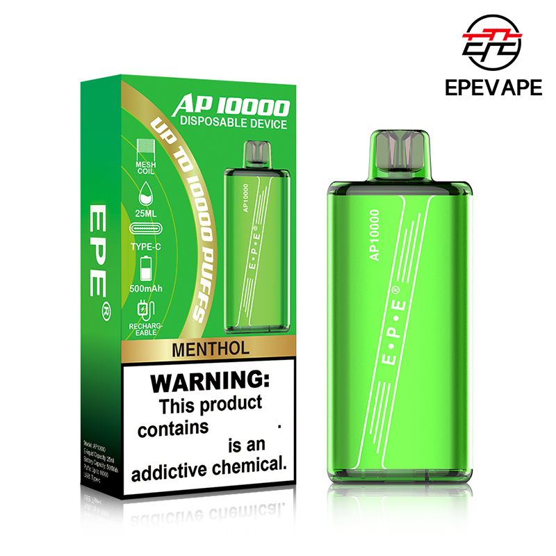 10000 puffs Original EPE AP10000 engångsvapspenna 20 smaker 25 ml baljor 500mAh batterimesh spole uppladdningsbar vape penna