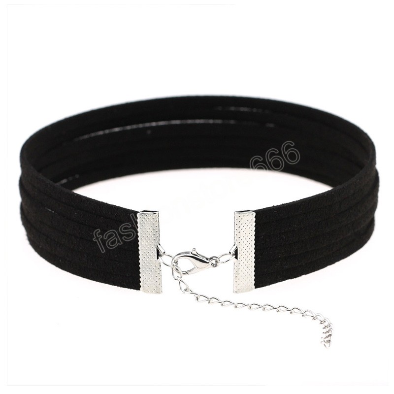 16 färger sammet boho choker halsband kvinnor flerskikt handgjorda punk krage halsband kvinnliga vintage smycken gåva