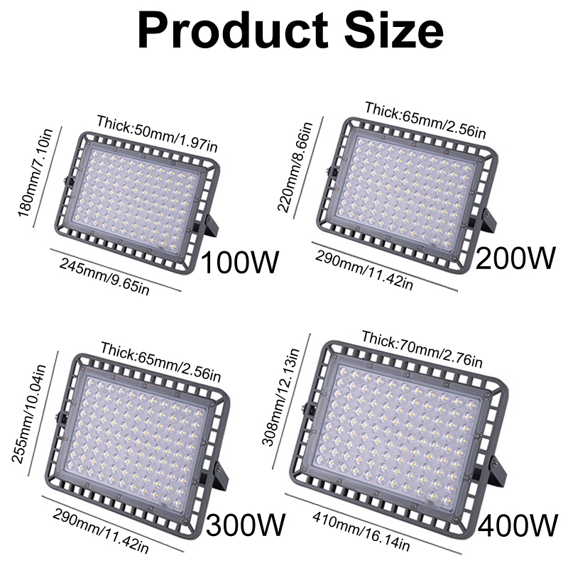 400W LED 투광 조명 AC85-265V 정원 벽을위한 전압 홍수 조명 조명 IP67 방수 CRES309U