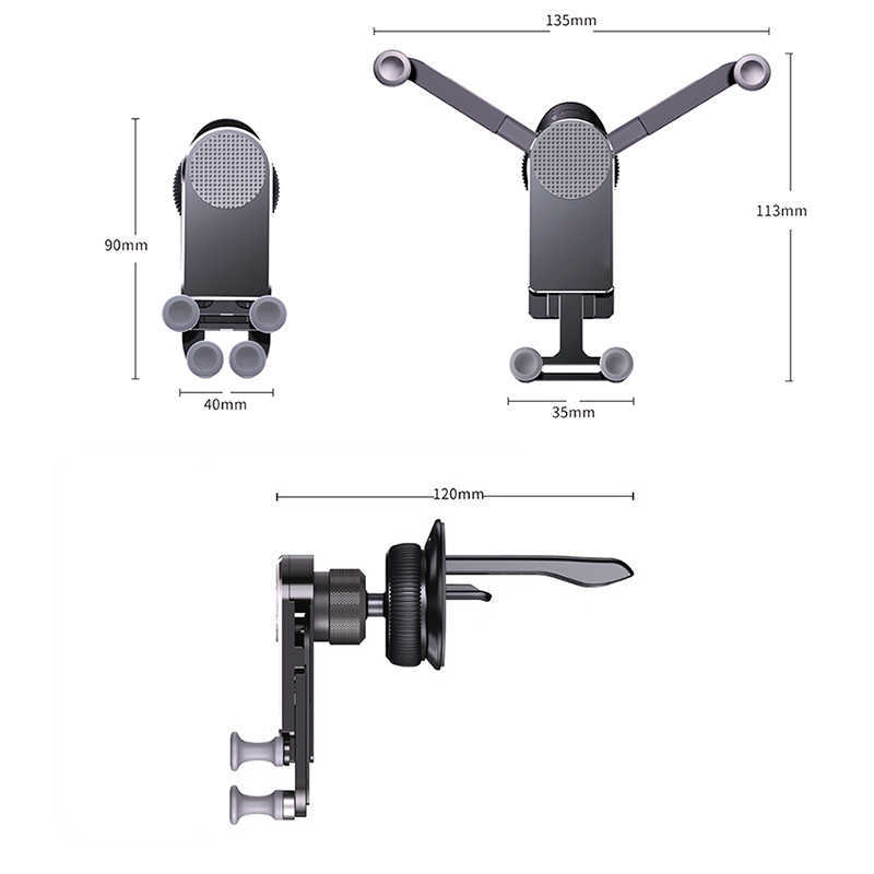 Custodia telefono in metallo gravità automatica presa d'aria Samsung Galaxy Z Fold 2 3 4 S21 S22 S23 Plus ZFold Fold4 Fold3 copertura del basamento