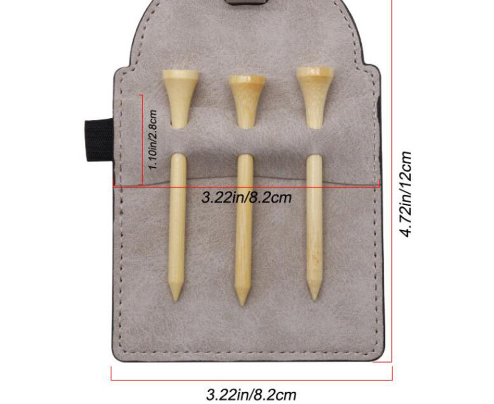 DHLCard Holder Sublimation Colorful Blanks Golf Bag Tag with 3 Wooden Tees for Father's Day Gift