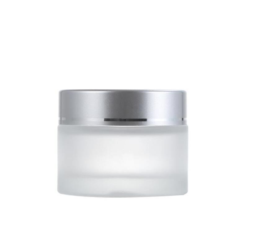 5G 10G 15G 20G 30G 50G Travel Mini Cream Glass Jar Clear Glass Pojemnik ze złotą czarną srebrną czapką Opakowanie kosmetyczne