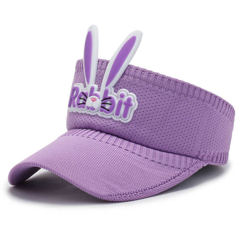 Caps s Candy Color Children's Cartoon Empty Top Outdoor Summer Cute Rabbit Boys and Girls Sunscreen Baby Peaked Hat P230424